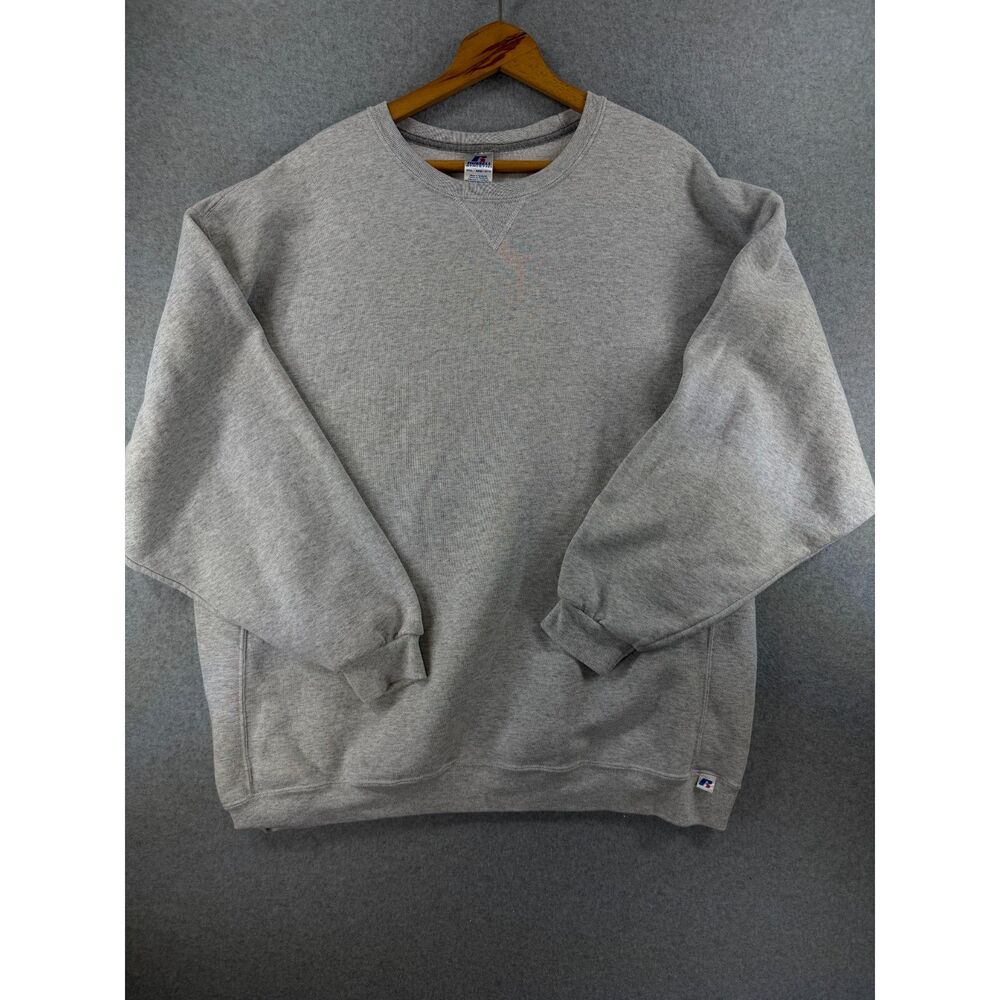 Russell Athletic 3XL Gray Crewneck Sweatshirt Pullover Fleece V-Stitch 3779